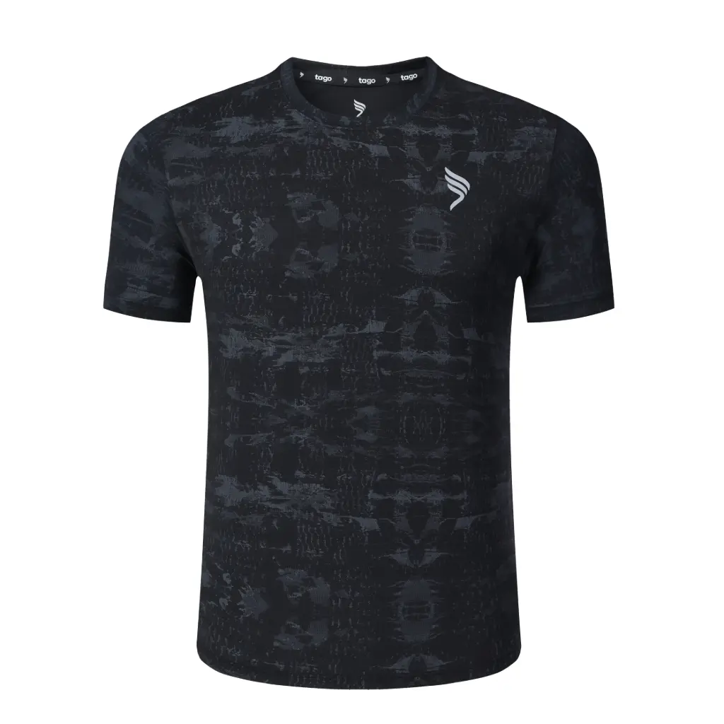 T5-6233-1 Tago Saqr Shirt Black S/S